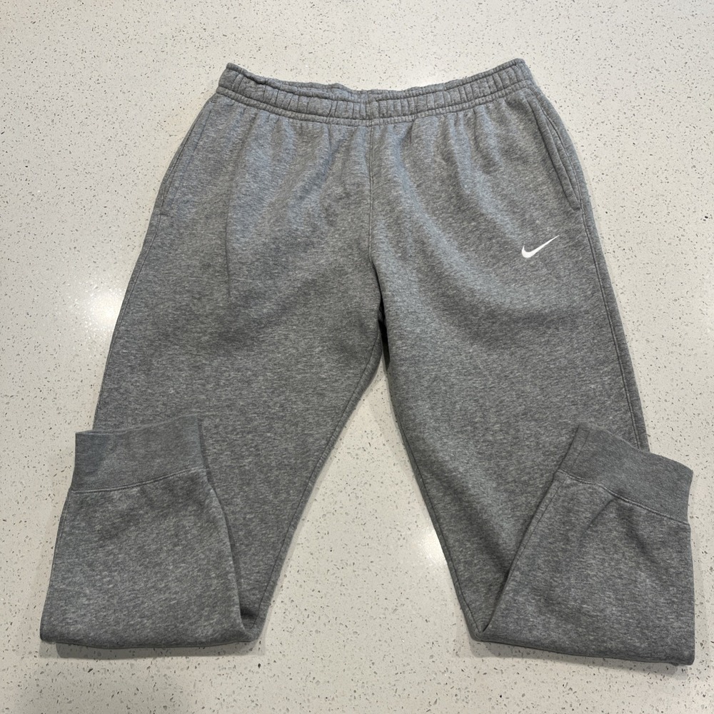 Nike Club Men's Size Large‎ Training Fleece lined Joggers CJ1616-063 Gray